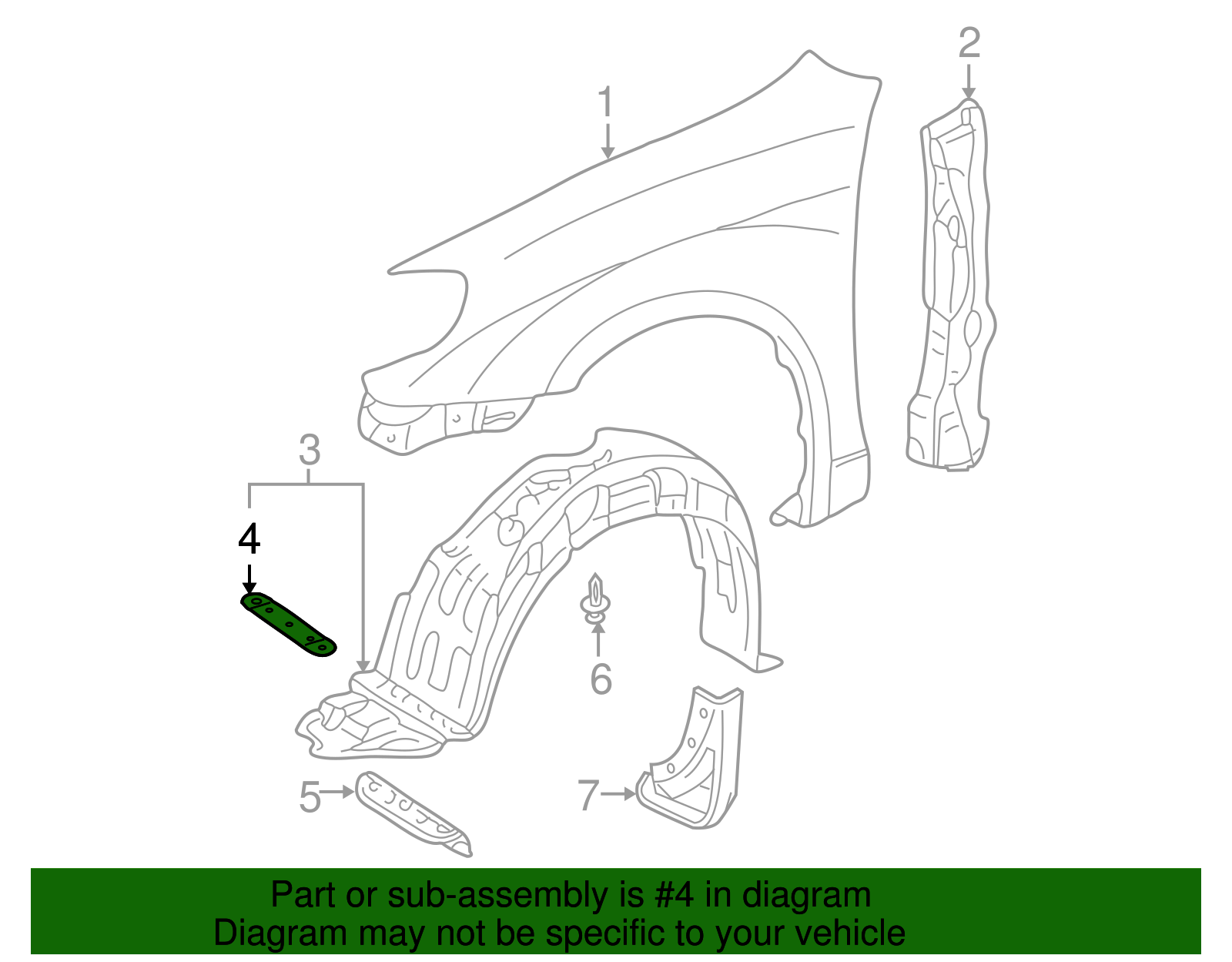 Fender Liner Retainer - Toyota (53879-13010)