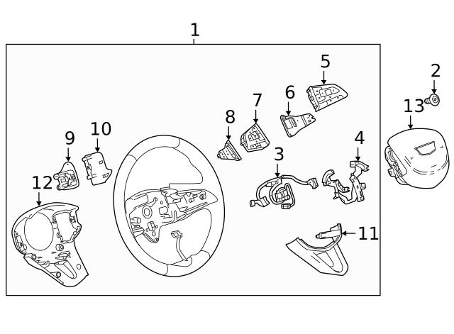 2020-2021 Cadillac XT4 Black Steering Wheel 84676521 | OEM Parts 