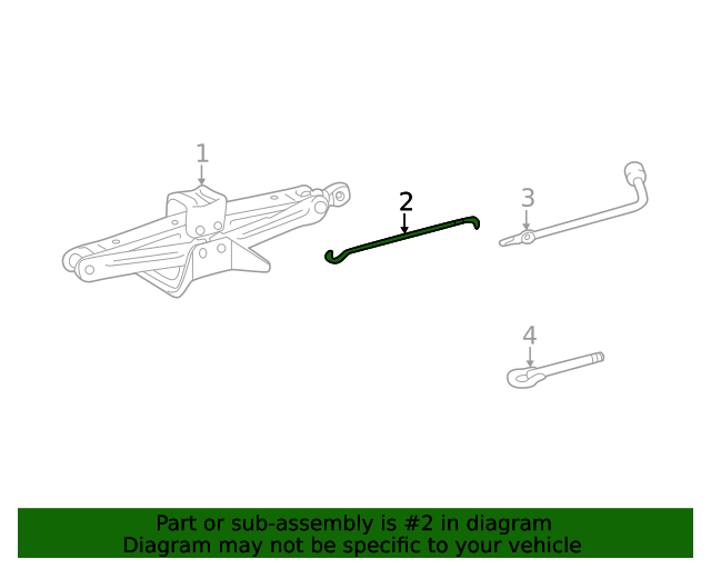 20212023 Toyota Floor Jack Handle 0911308020 Toyota Parts Center