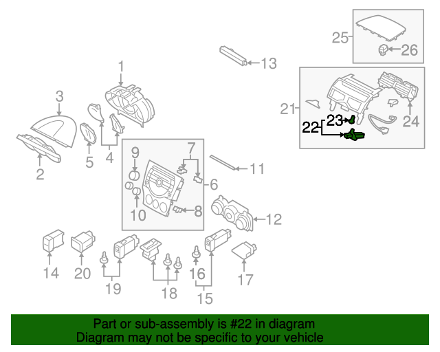 20092011 Mazda RX8 Hazard Switch F189664H0B