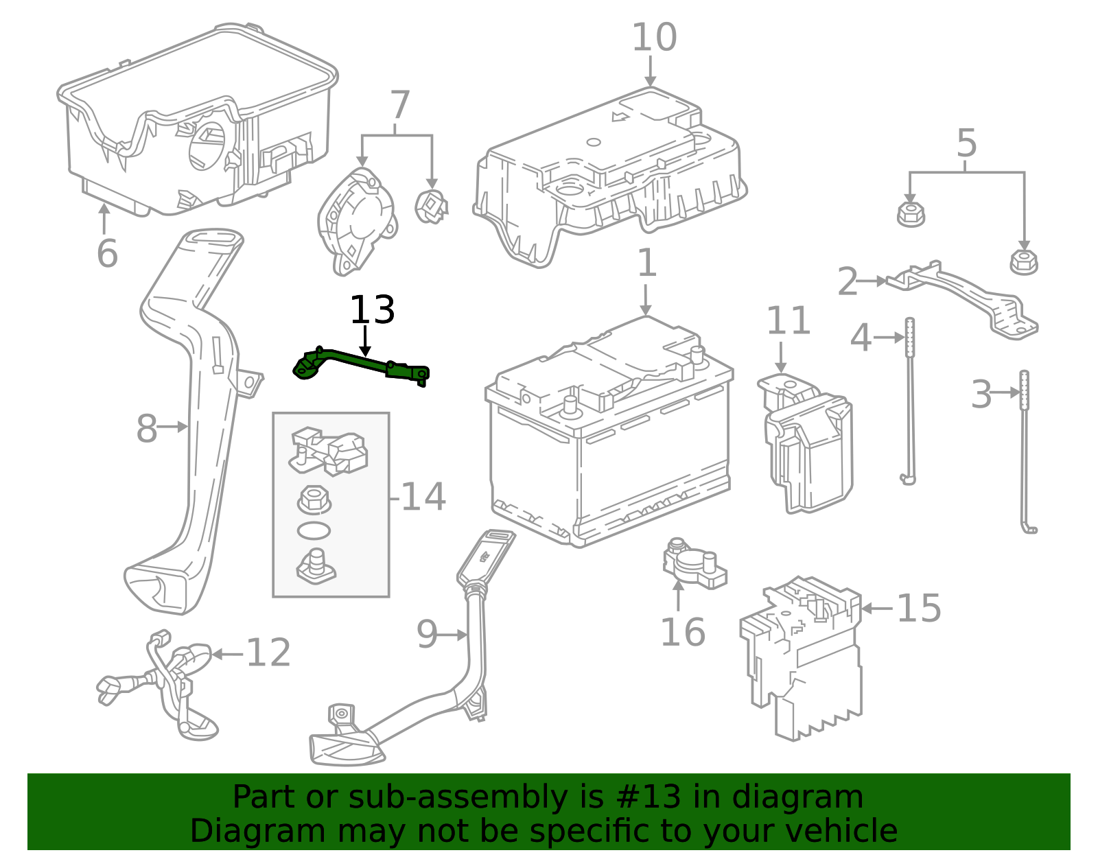 Genuine Honda OEM Battery Ground Cable Assembly - Part #32600-SWA-A00 For 2007-2011 CR-V