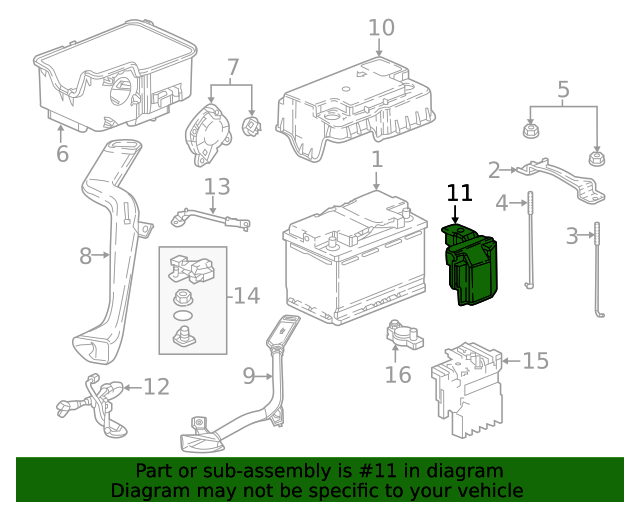 38241THRA01 Cover Battery Terminal 20182020 Honda Odyssey