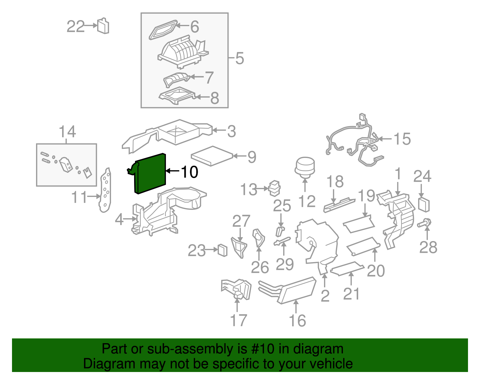 Core Assembly, A/C Evpr - GM (19257977)