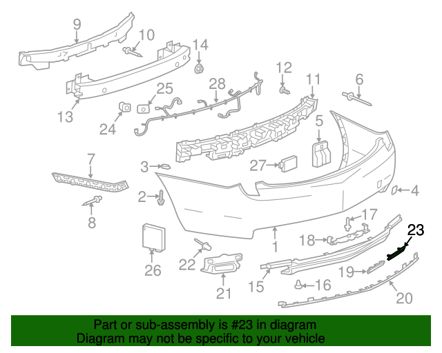 20132017 Cadillac XTS Turn Signal Lamp Lens 20874084 Auto Parts Express