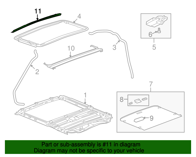 19179559 GM Sunroof Air Deflector GM Parts Store