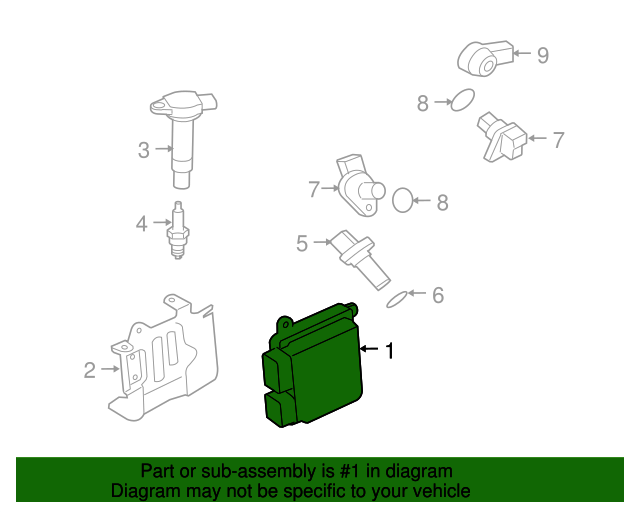 Genuine OEM Engine Control Module Part 1860B151 Fits 20092010