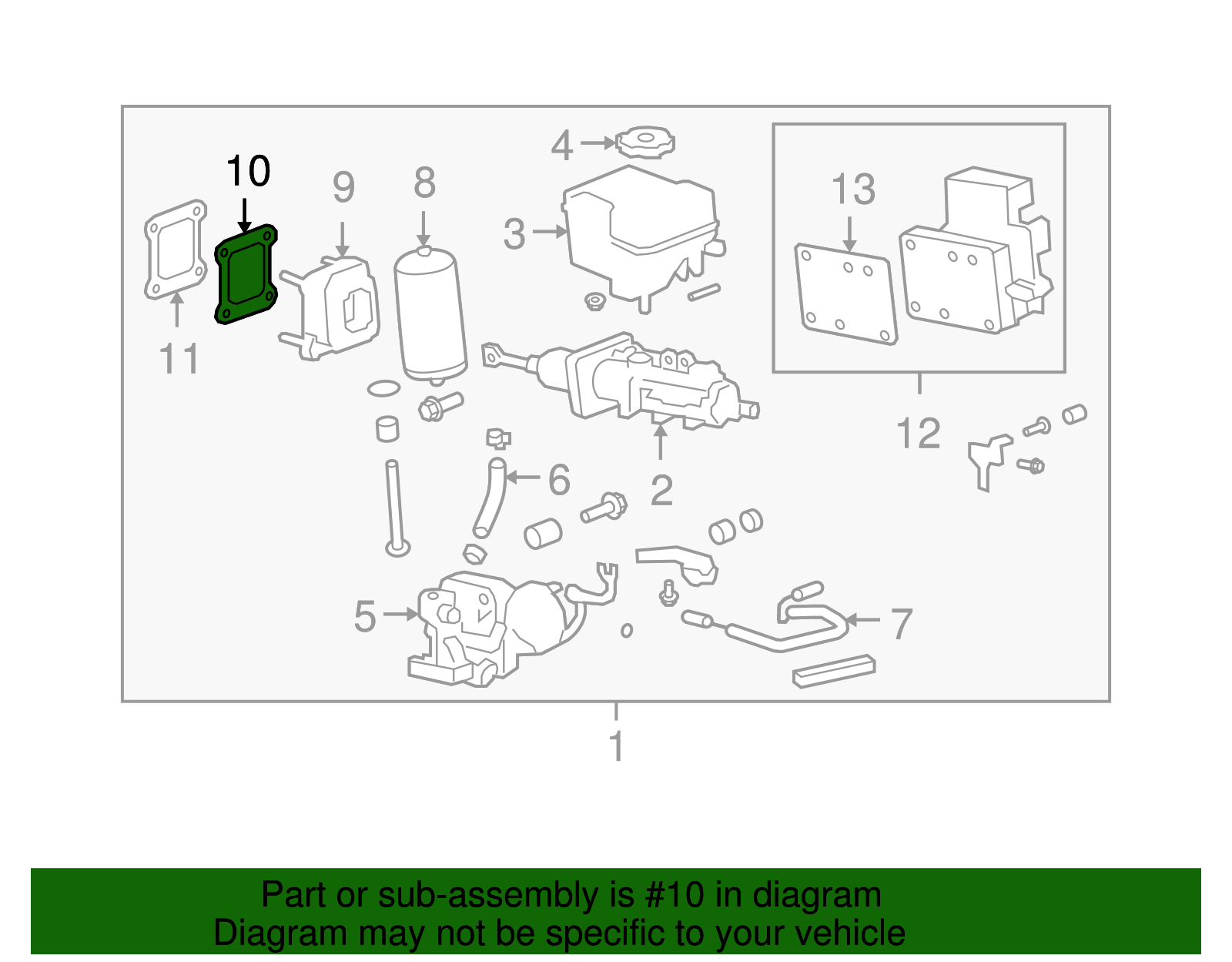 Gasket-Brake M/Cylinder Spcr - GM (25821319)