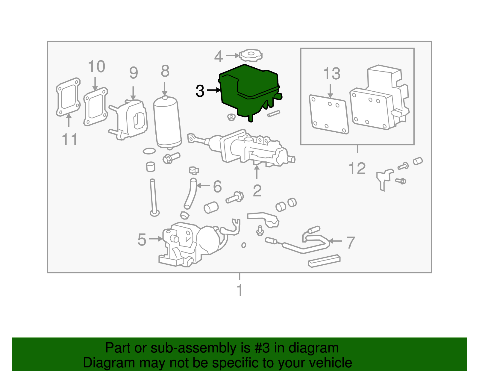 Reservoir Kit-Brake M/Cylinder - GM (25826177)