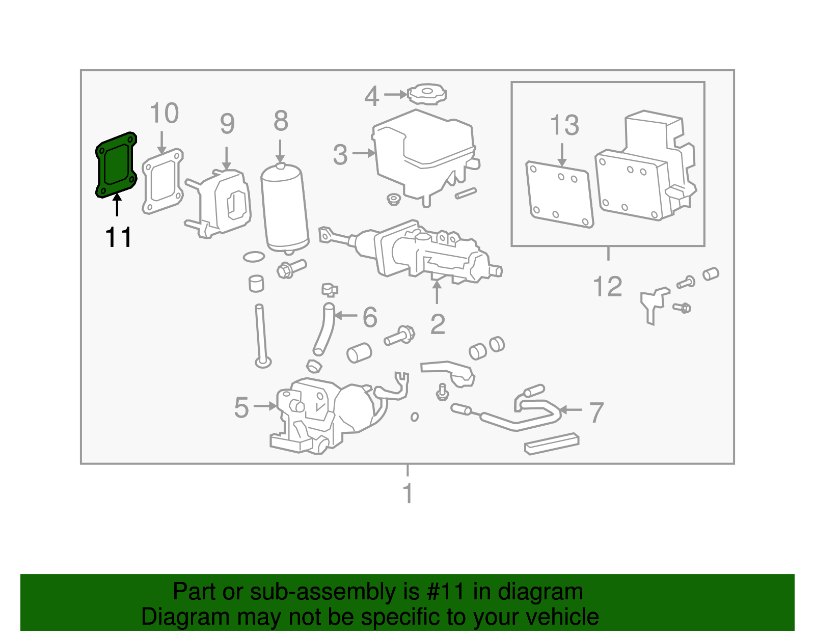 Gasket-Brake M/Cylinder Adap - GM (25821318)