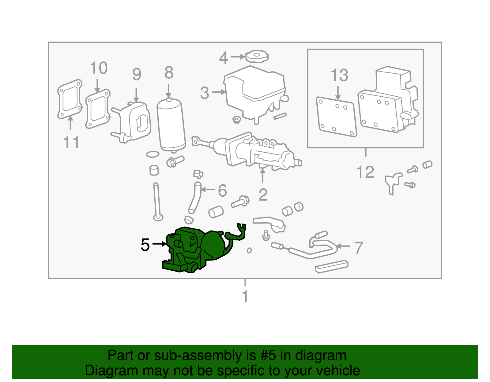 Power Brake Booster Hydraulic Motor Pump Kit - GM (25826181)