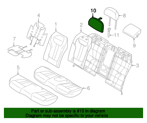 52-20-7-416-166 - Headrest Cushion 2016-2019 BMW | AutoNationParts.com