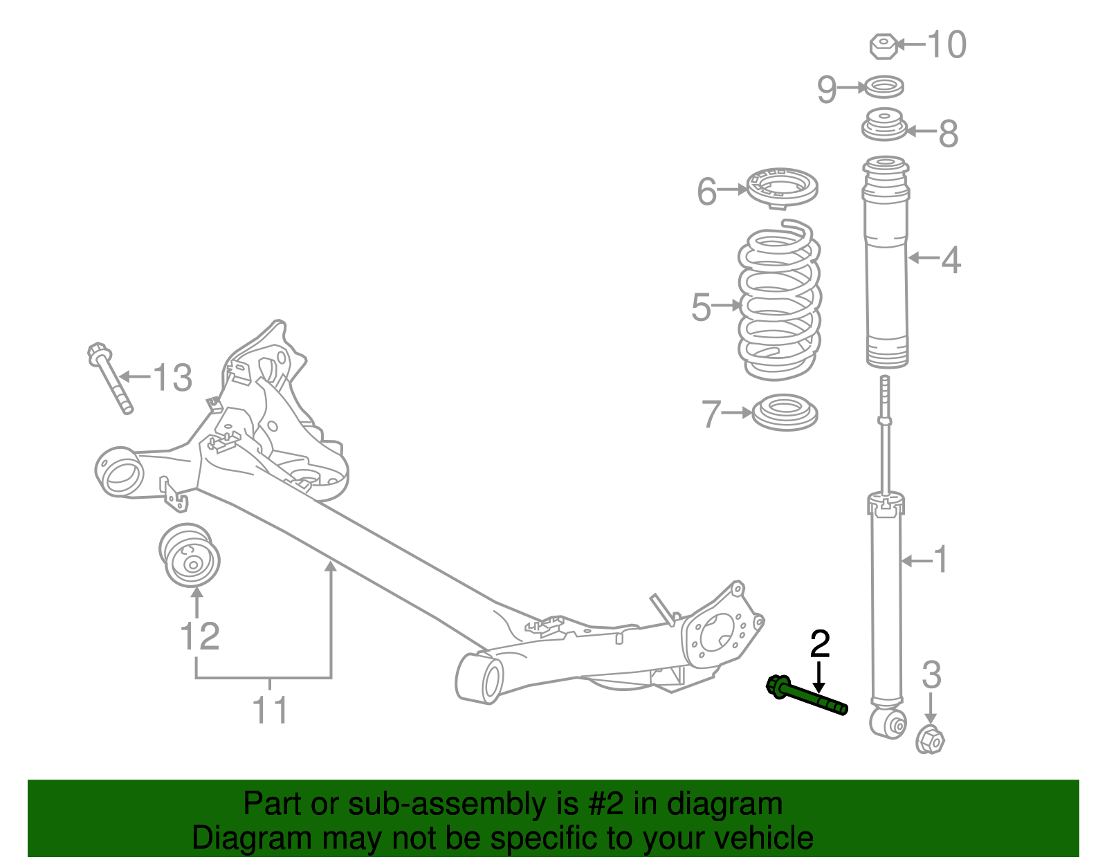 Shock Absorber Mounting Bolt - Scion (91673-G1065)