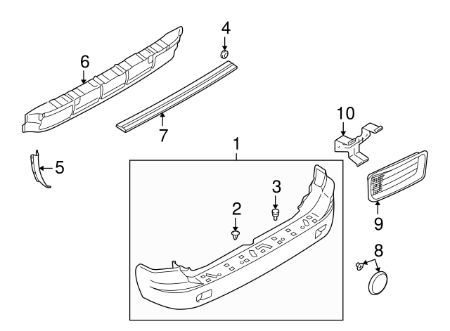 MB575774 - Bumper Cover Clip 1997-2004 Mitsubishi Montero Sport ...