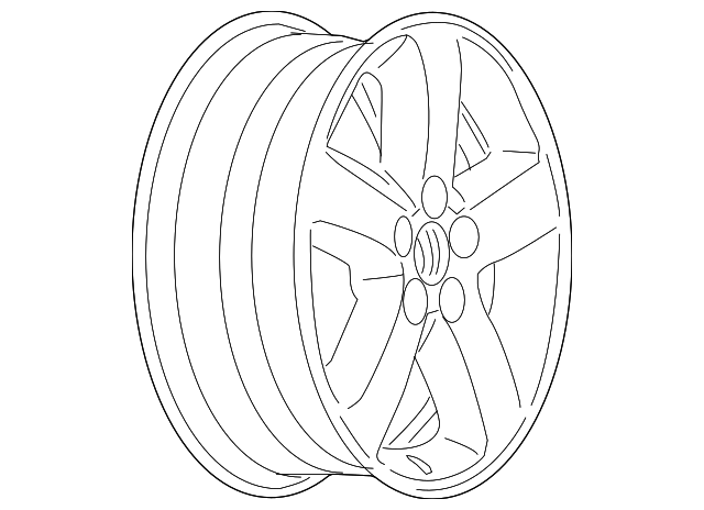 17x7-Inch 5-Spoke Aluminum Wheel - GM (9597379)