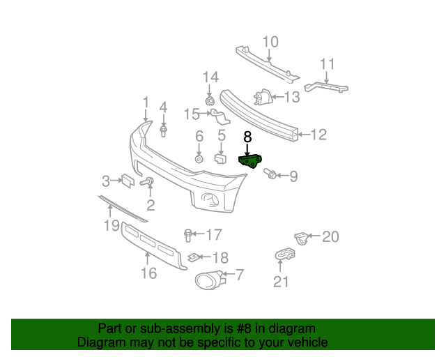 20072022 Toyota Side Support 521160C020 Sparks Parts