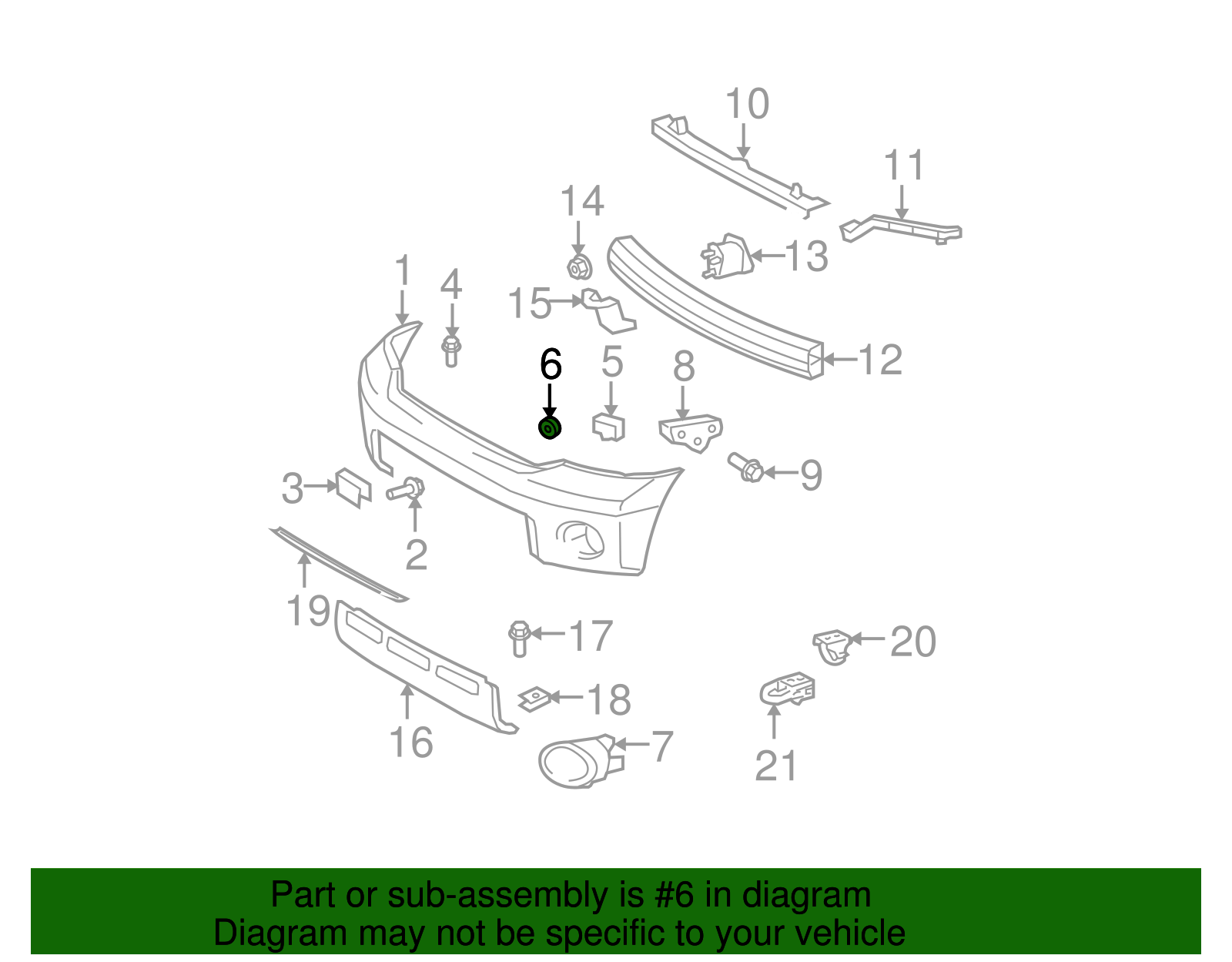 Parking Aid Sensor Housing - Toyota (89348-33080-C0)