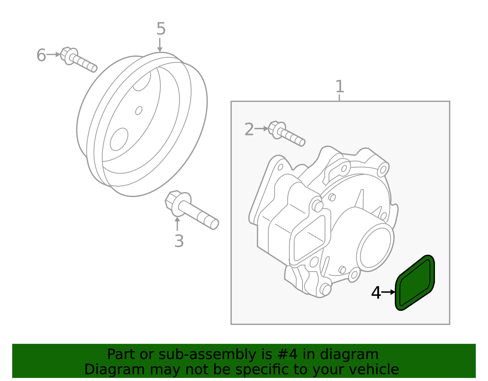 Water Pump Assembly Gasket - Scion (16271-WB001)