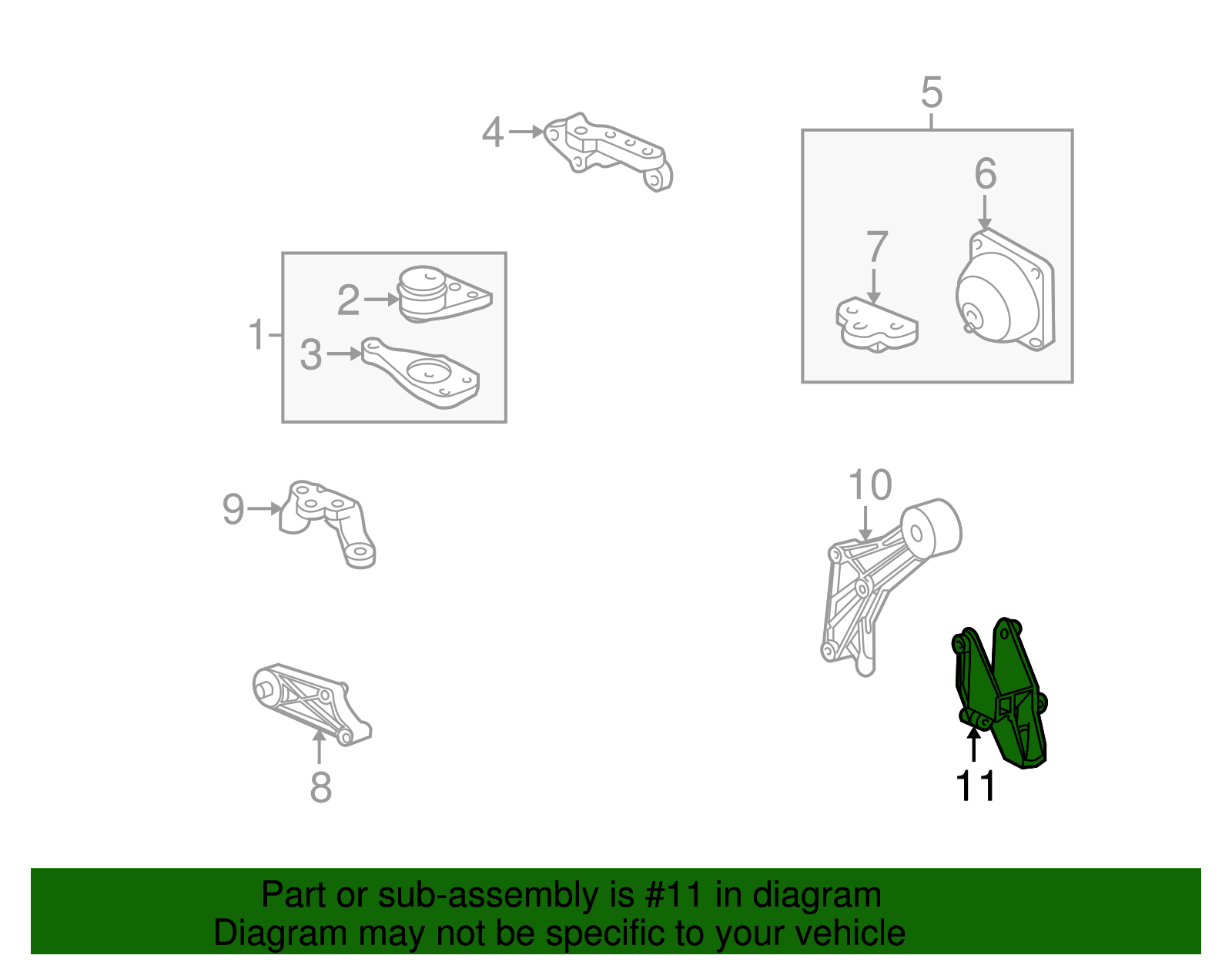Support, Eng Rear Mt - GM (09127181)