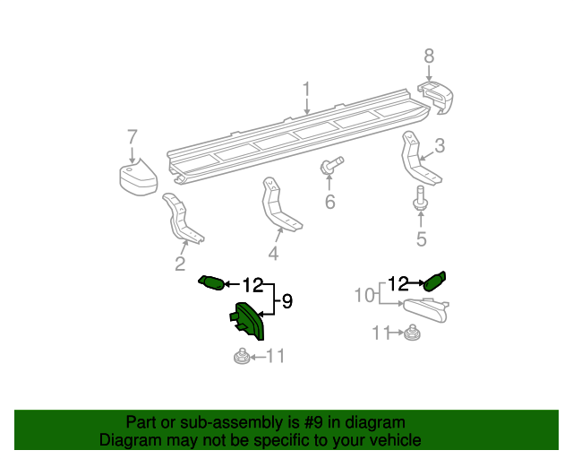 8178035010 Step Lamp 20032009 Toyota 4Runner Bam Wholesale Parts