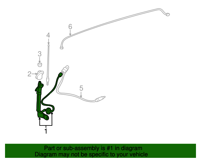 20012007 Toyota Highlander Radio Antenna Mast 8630948020 OEM Parts Online