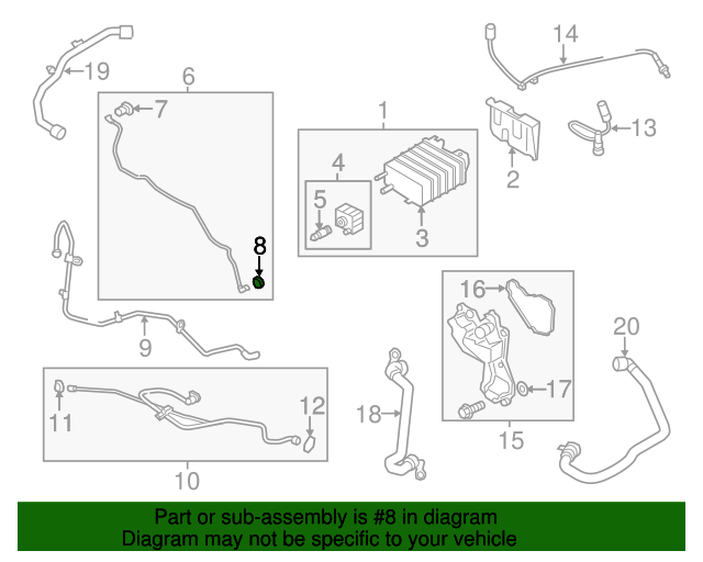Vapor Hose Retainer Clip Ford (CV6Z9A317D) BlueFordPart