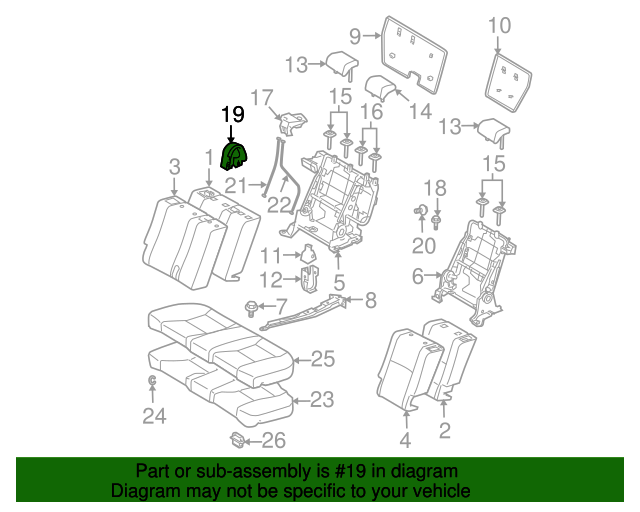 TOYOTA 71844-21010-B0 Seat Reclining Cover TOYOTA 71844-21010-B0 Seat Reclining Cover