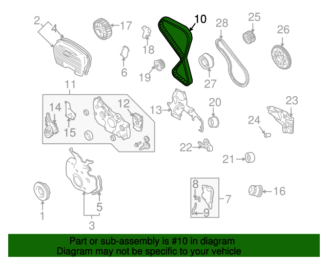 2431238220 Timing Belt 20012006 Kia Optima Kia.Parts Store