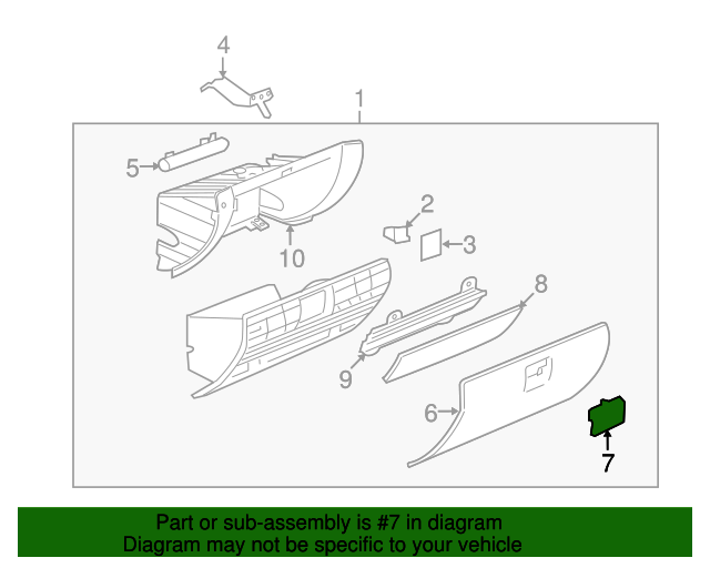 96820770 GM Glove Box Handle GM Parts Store