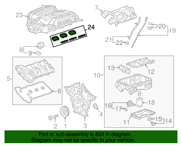 Upper Intake Manifold Gasket 12700744 GM Parts Online