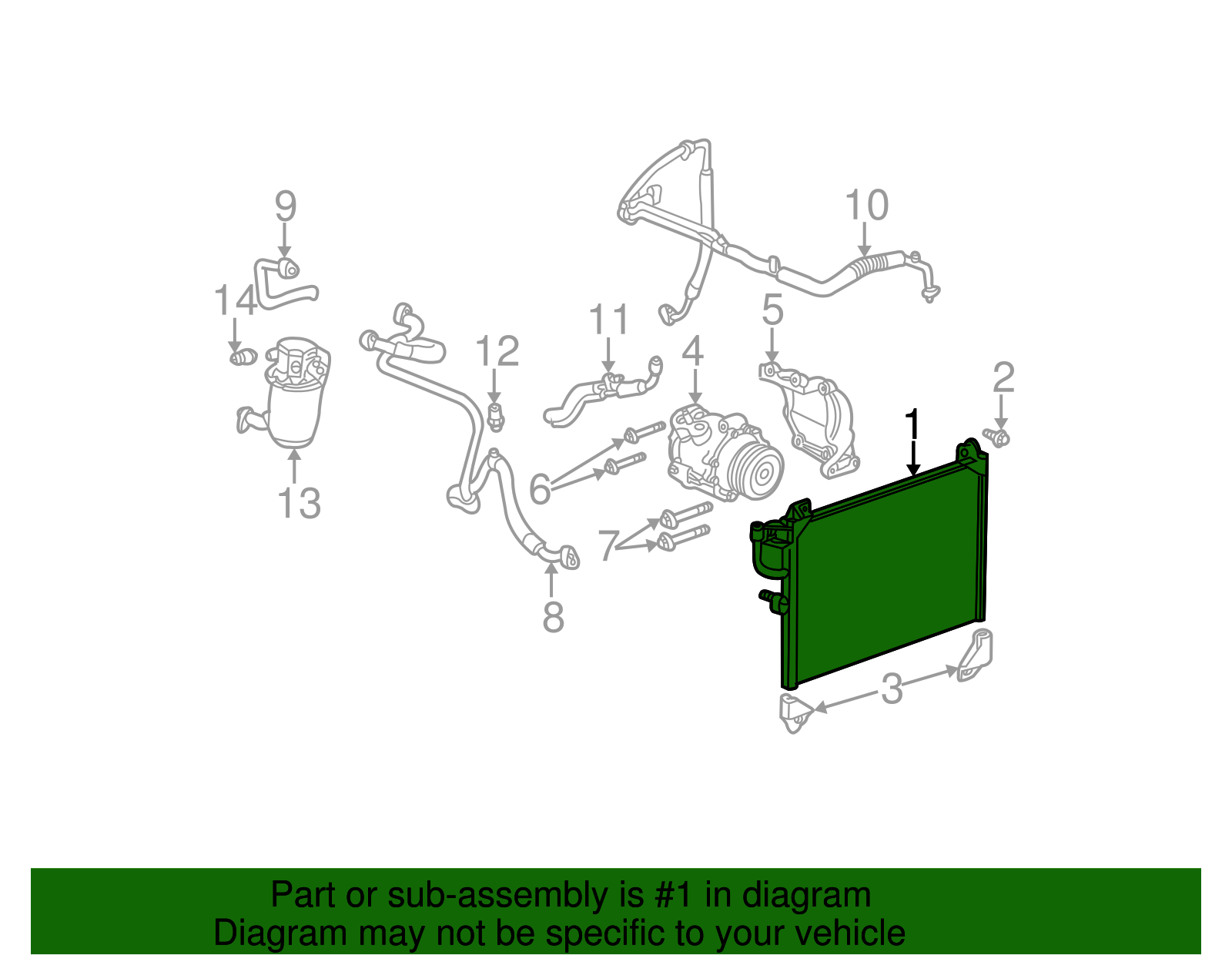 Air Conditioning Condenser - GM (89019256)