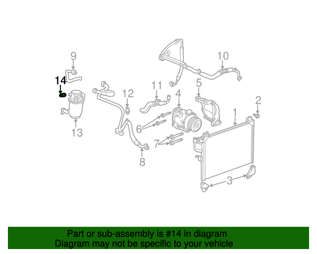 20022009 GM Air Conditioning Clutch Cycling Switch 89040362 GM