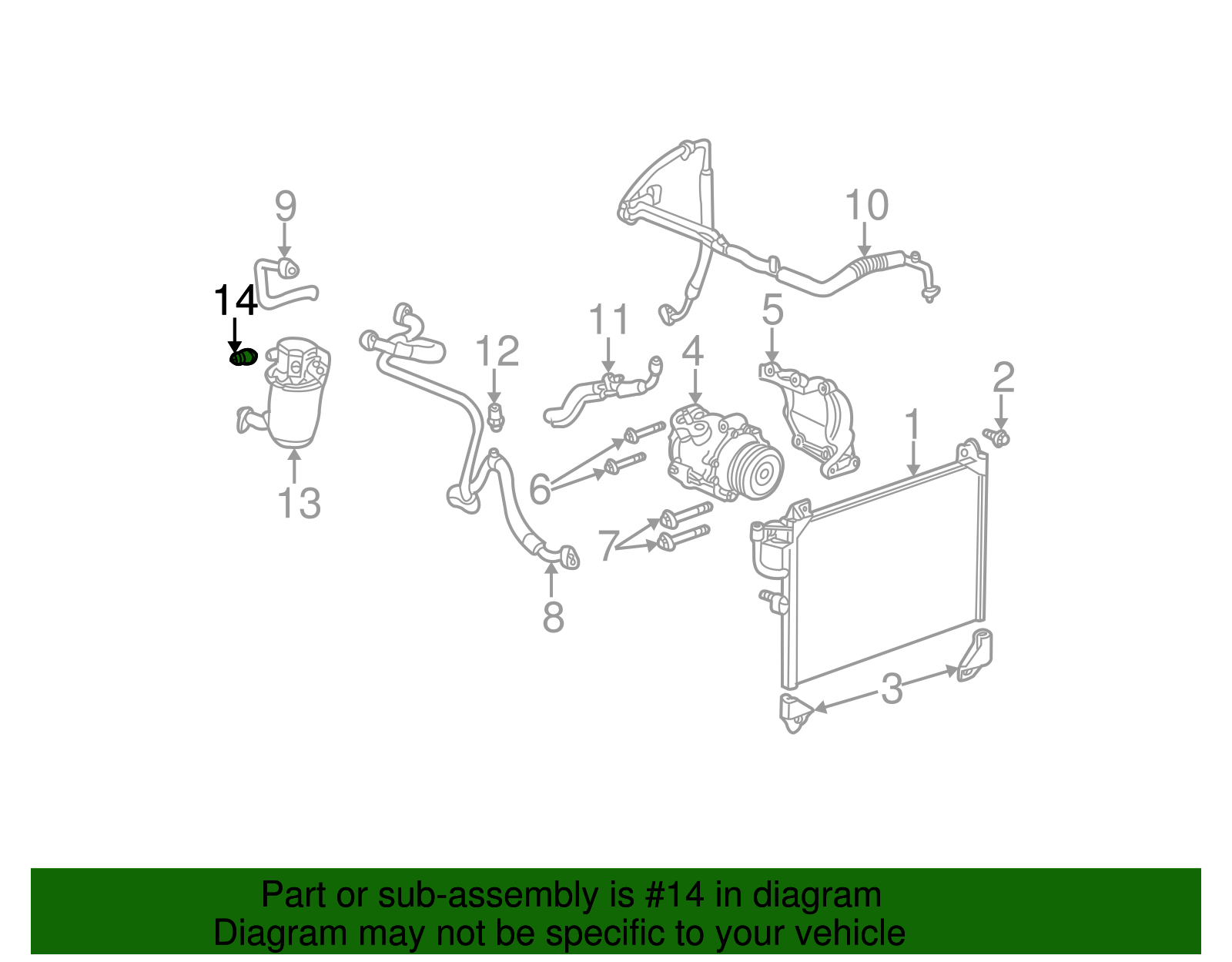 Air Conditioning Clutch Cycling Switch - GM (89040362)