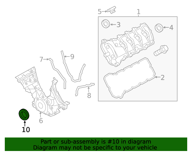KR3Z6700A Front Crank Seal 20202022 Ford Mustang Lasco Auto Parts