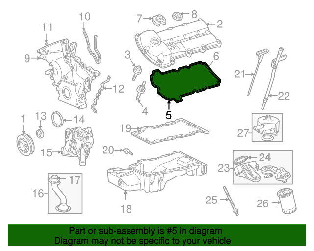 20002002 Jaguar SType Valve Cover Gasket XR85374