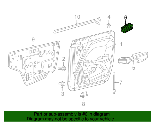 20152021 Dodge Challenger Window Switch Driver's Side (LH