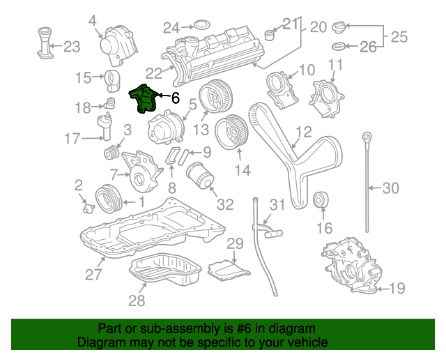 19982009 Toyota Front Cover 11303AC010 Toyota of Des Moines Parts