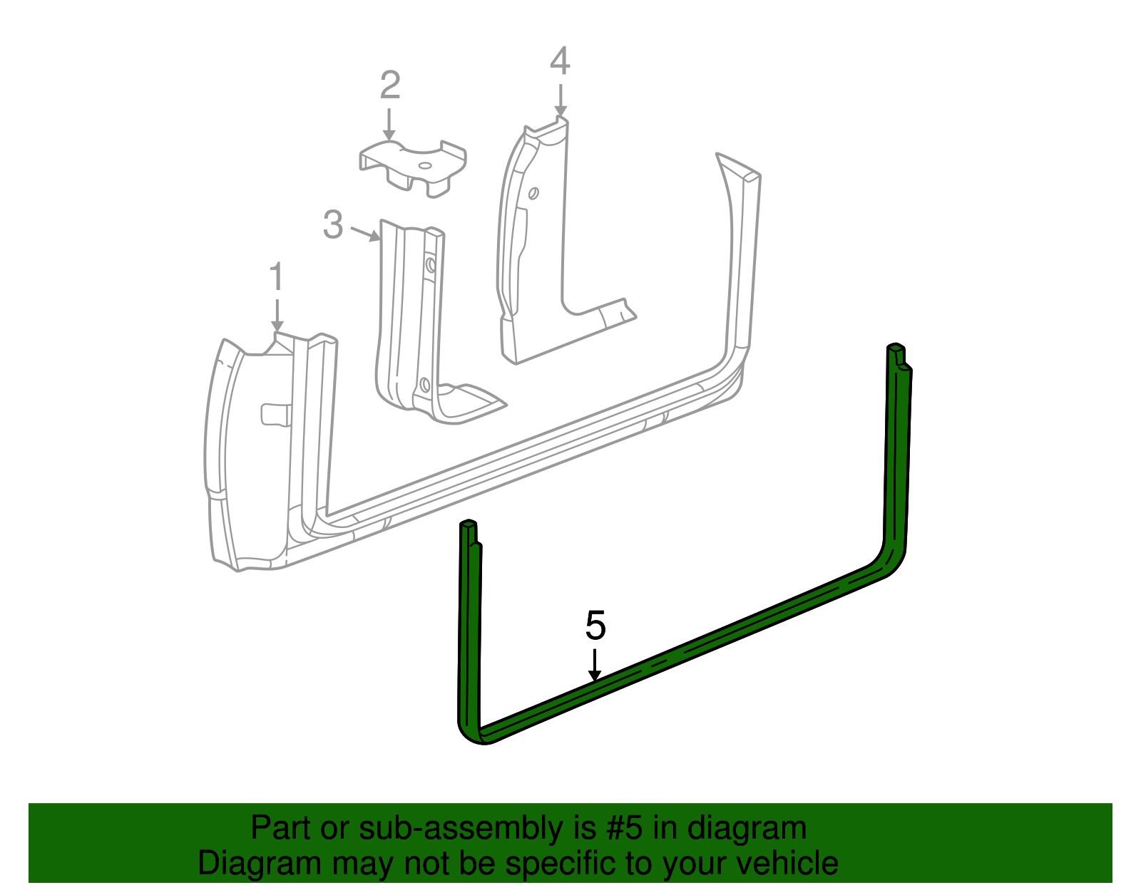 Pickup Box Tailgate Weatherstrip - GM (93439879)
