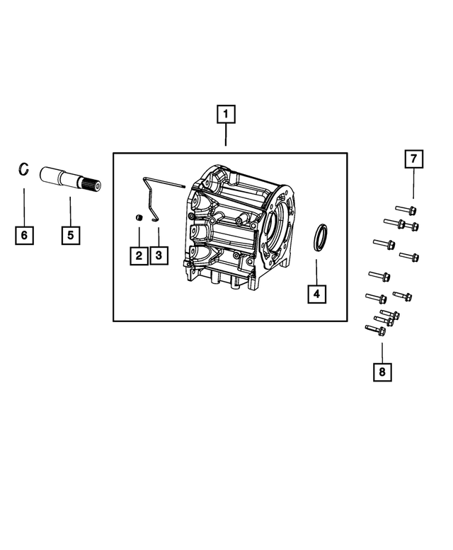 20042011 Ram Dakota Transfer Case Adapter 52852985AC Mopar Estores
