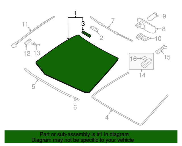 Lexus OEM Windshield Part 5610124934 OEM Vehicle Parts