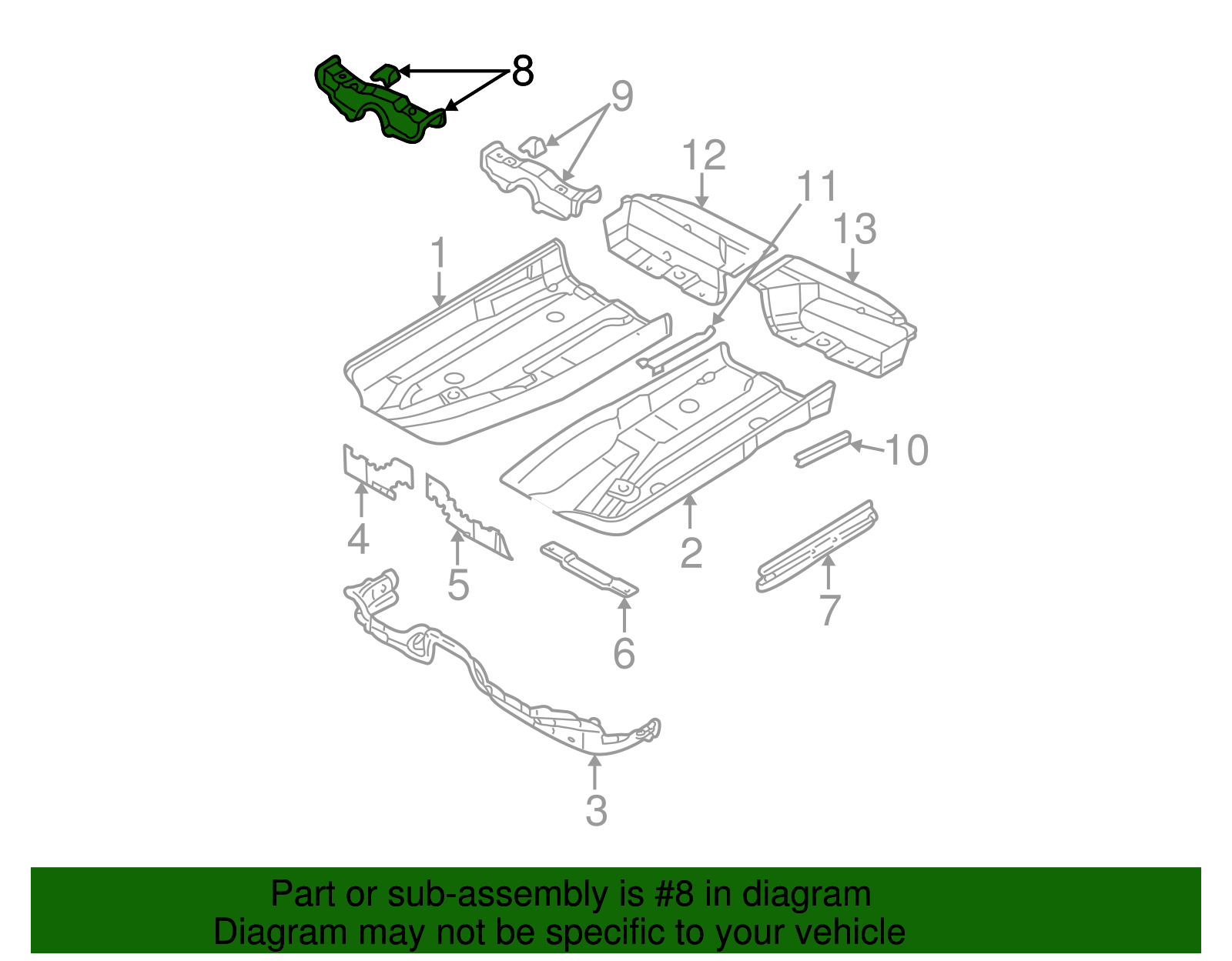 Seat Support - Volkswagen (8E0-803-174)