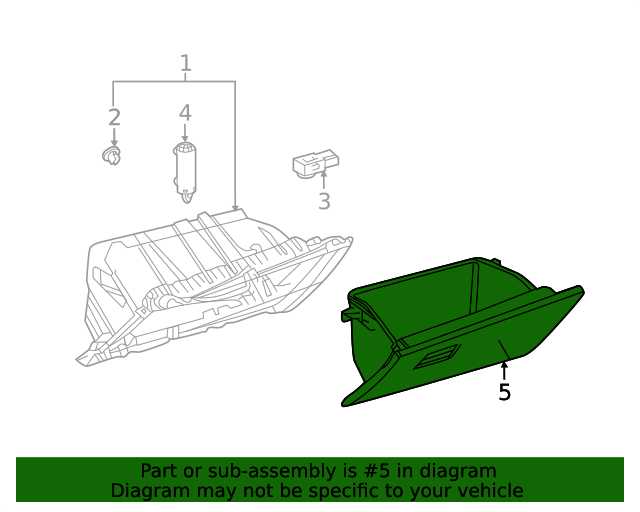 20192024 Toyota Glove Box Door 5555002431C0 Discount Parts Monster