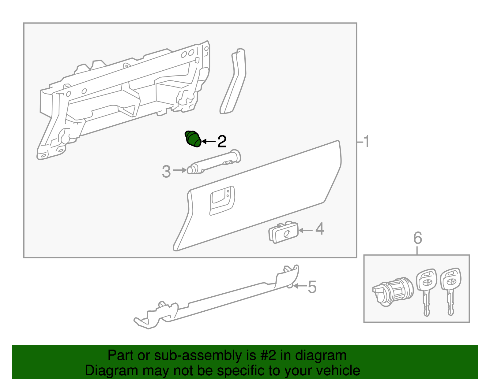 Glove Box Assembly Cushion - Scion (55557-60050)