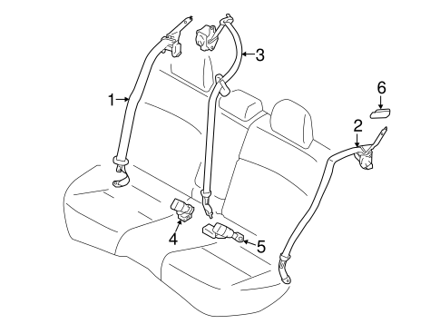 Rear Seat Belts for 2014 Subaru XV Crosstrek #0