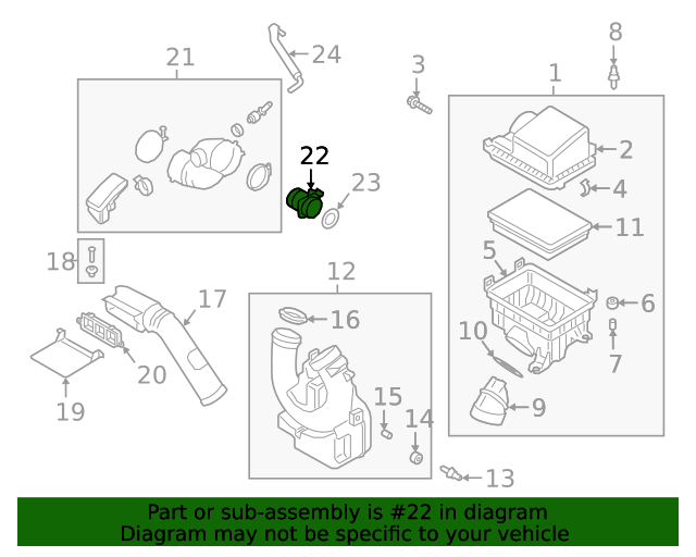 281642E000 Air Mass Sensor 20172024 Kia My Kia Parts
