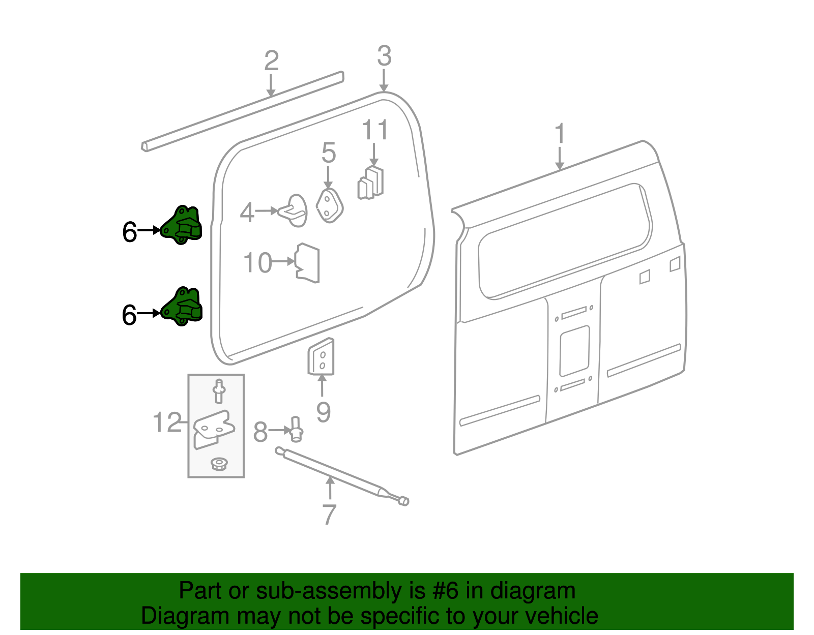 Hinge, R/D - GM (15288342)