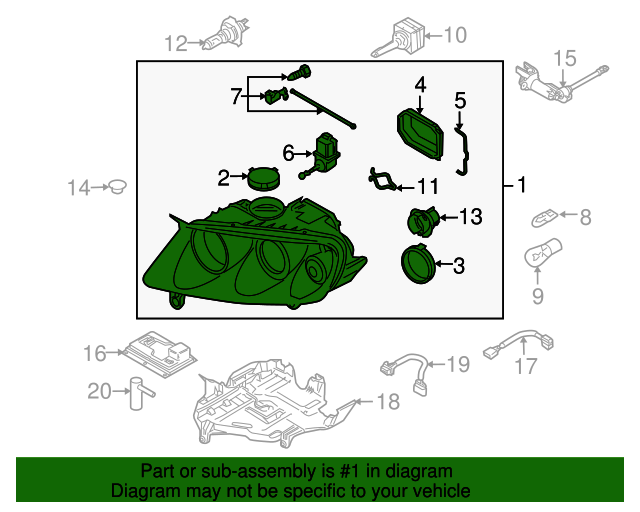 Headlamp Assembly 7L6-941-017-BK