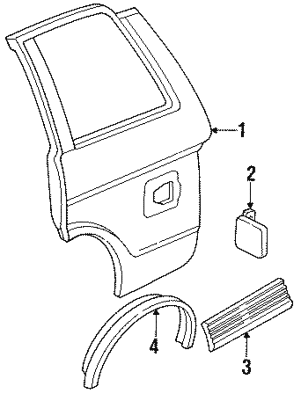 Wheel Opening Molding - GM (88890975)