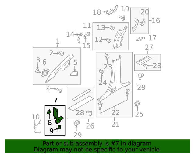 20182020 Ford Cowl Kick Panel HC3Z2502344BA OEM Parts Online