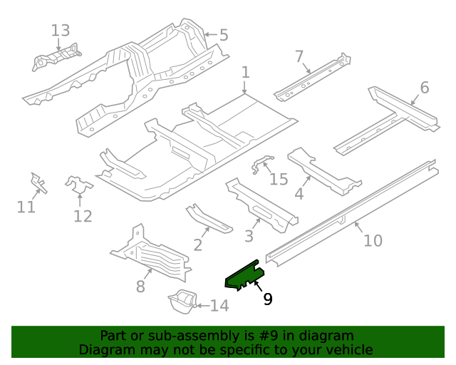 2021-2024 BMW Reinforcement plate, rocker panel, right 41-00-7-488-040 ...
