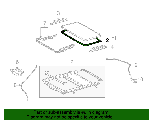 20102018 Lexus Glass WeatherStrip 632510E010 OEM Parts Online